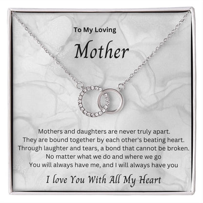 To My Loving Mother - Perfect Pair Necklace