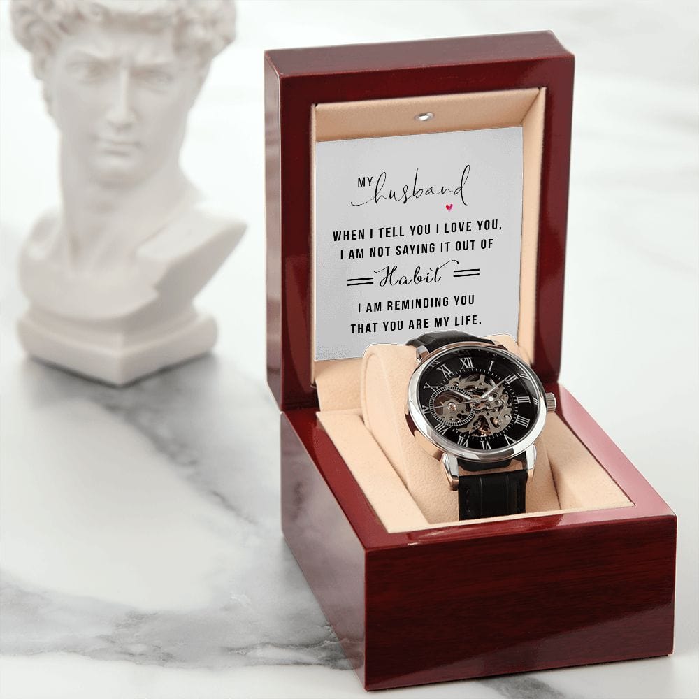 Express Your Endless Love: Husband, You Are My life - Openwork Watch