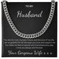 To My Husband, You Are My Rock - Cuban Link Chain