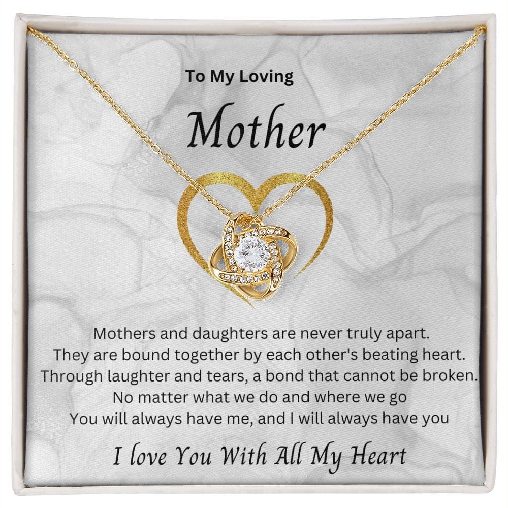 To My Loving Mother - Love Knot Necklace