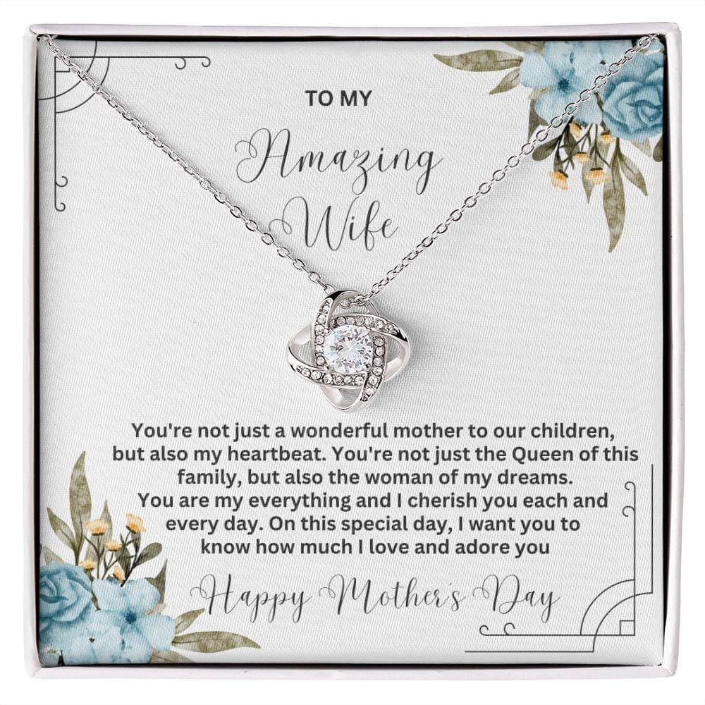 Queen of our Family, Happy Mother's Day - Love Knot Necklace