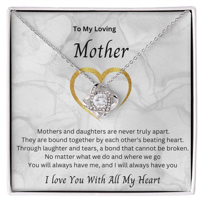 To My Loving Mother - Love Knot Necklace