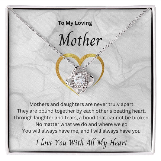 To My Loving Mother - Love Knot Necklace