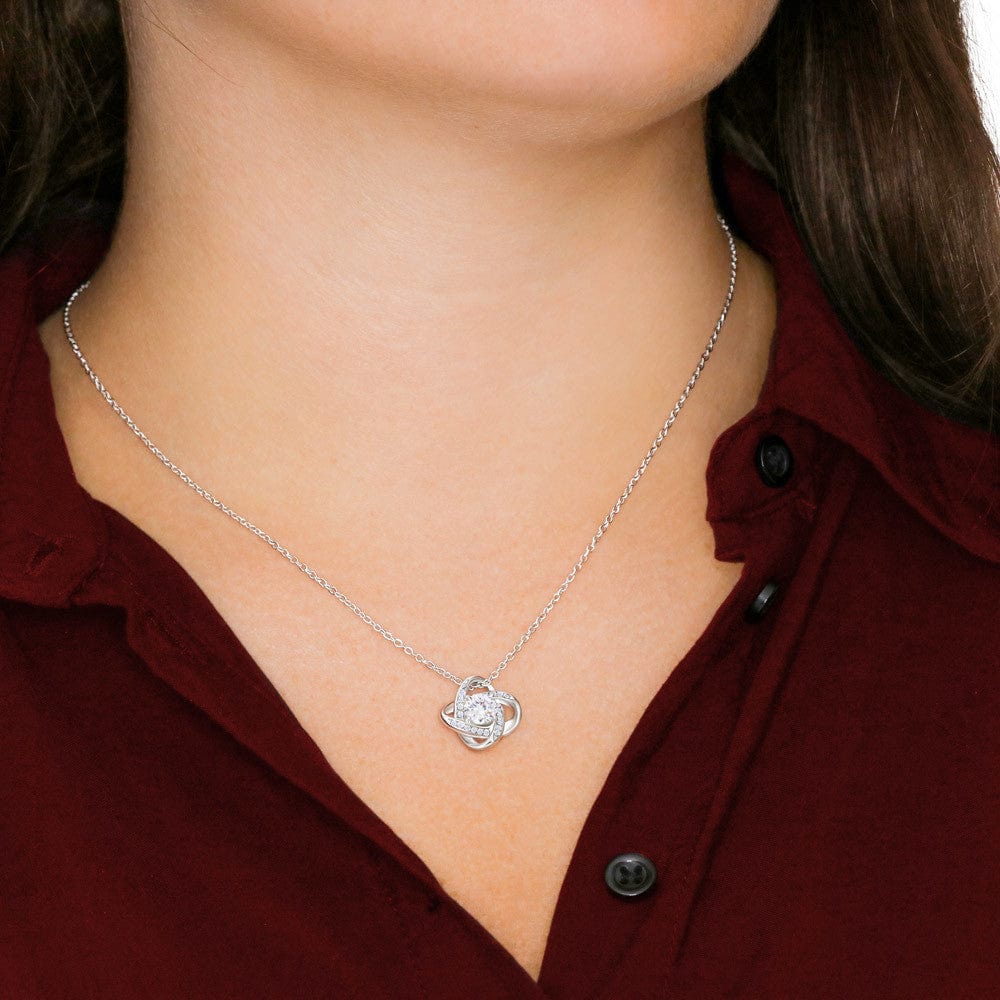 To My Amazing Mom, My Rock, My Strength - Love Knot Necklace for Mom