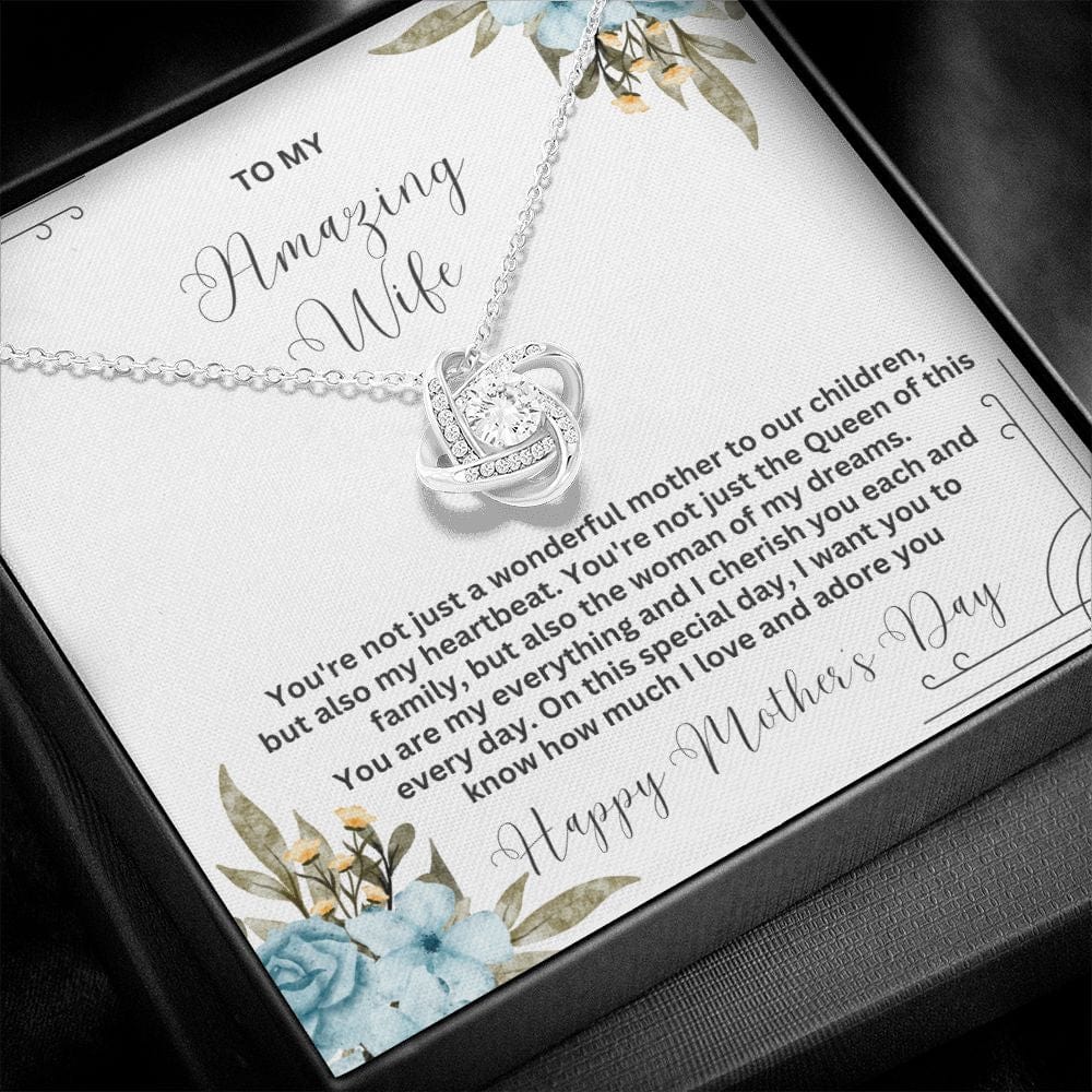 Queen of our Family, Happy Mother's Day - Love Knot Necklace