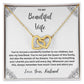 To My Wife, My Heartbeat - Interlocking Hearts Necklace