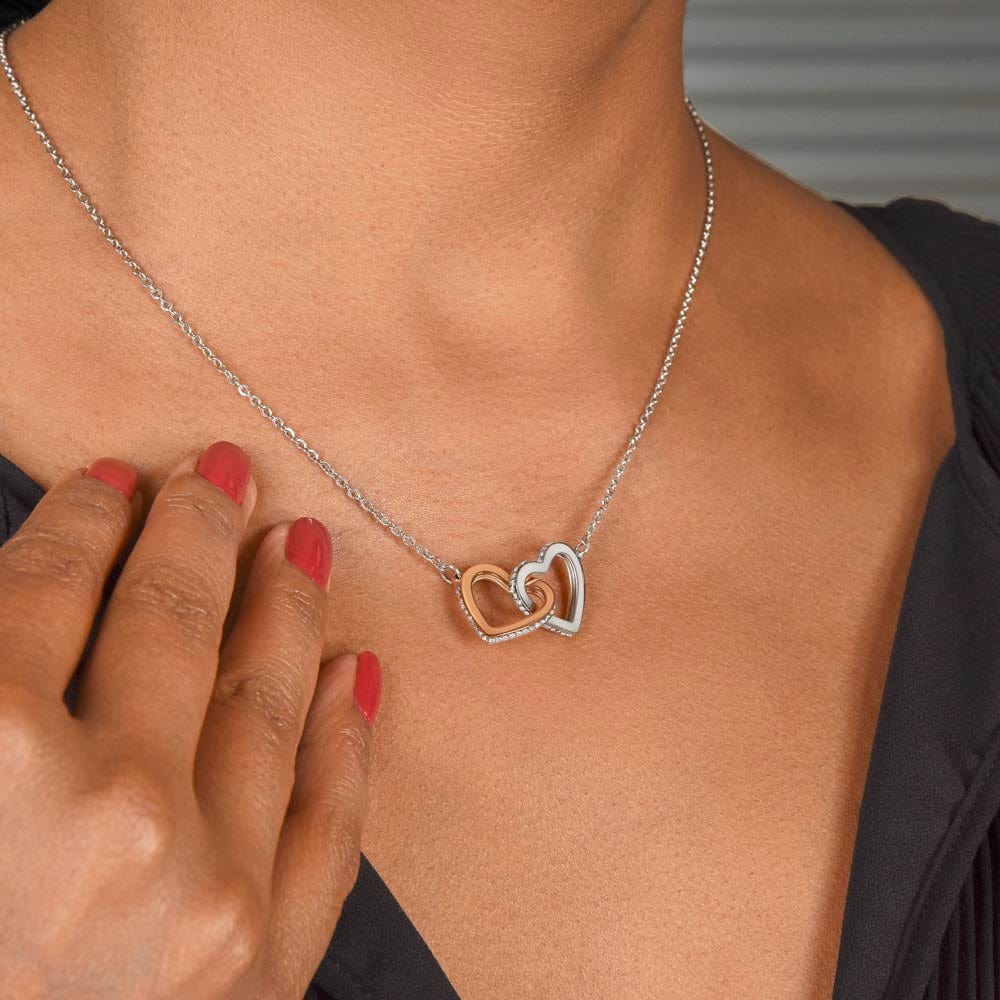 To My Wonderful Grandmother - Interlocking Hearts Necklace