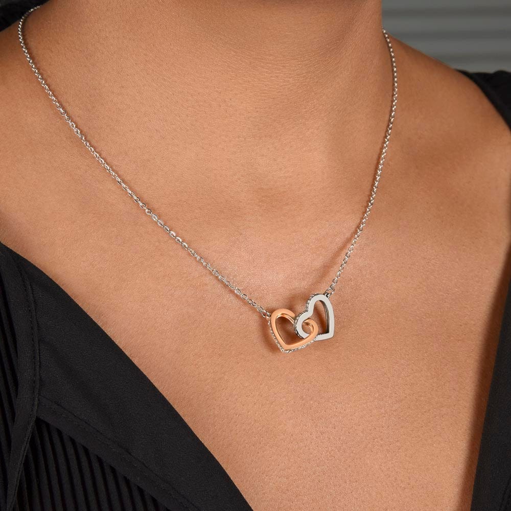 To My Loving Mother - Interlocking Hearts Necklace