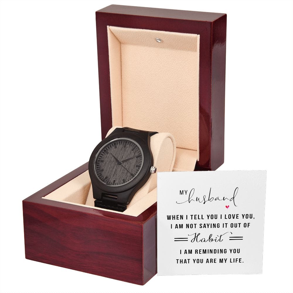 Express Your Endless Love: Husband, You Are My life - Unique Wooden Watch
