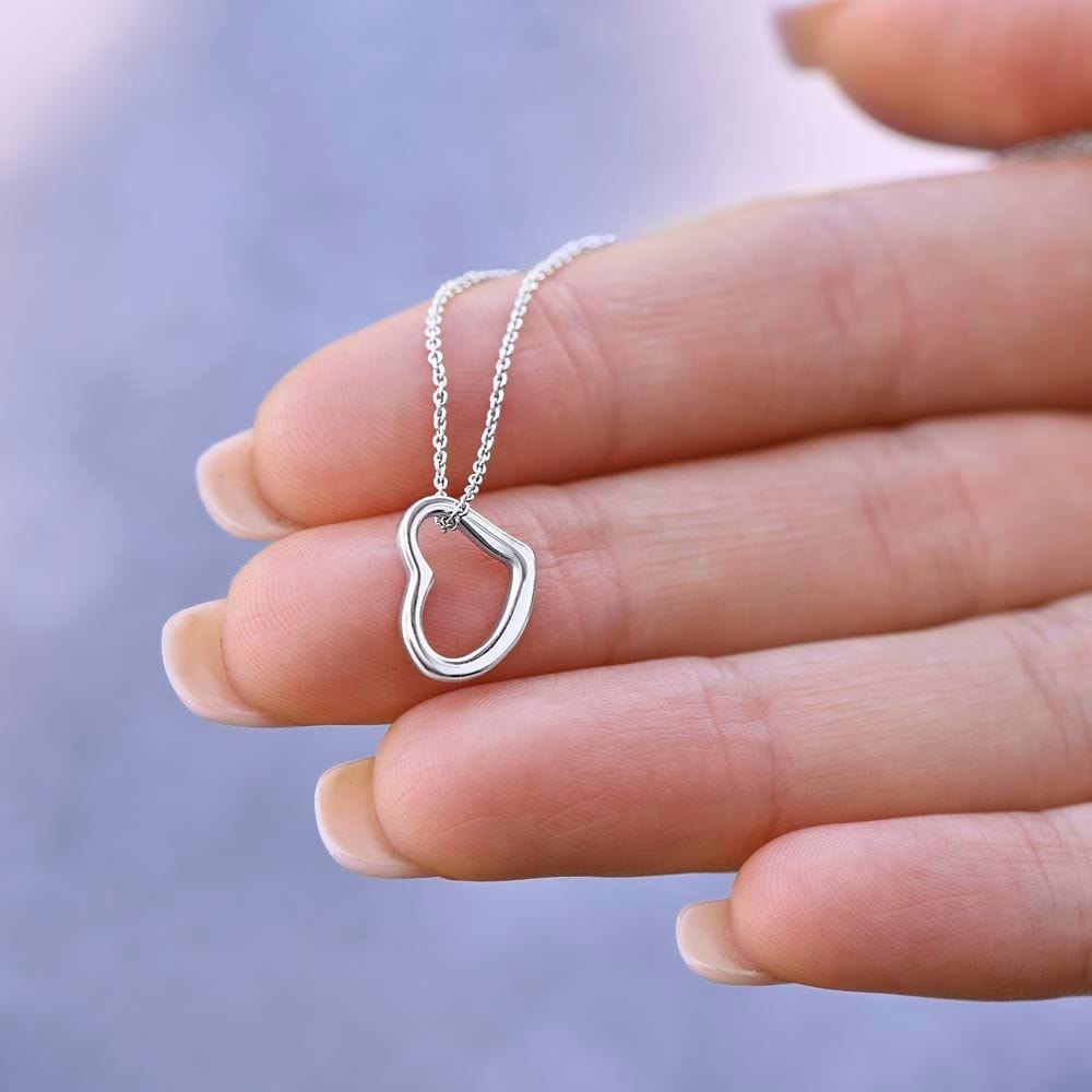 To My Darling Wife - Merry Christmas, Delicate Heart Necklace