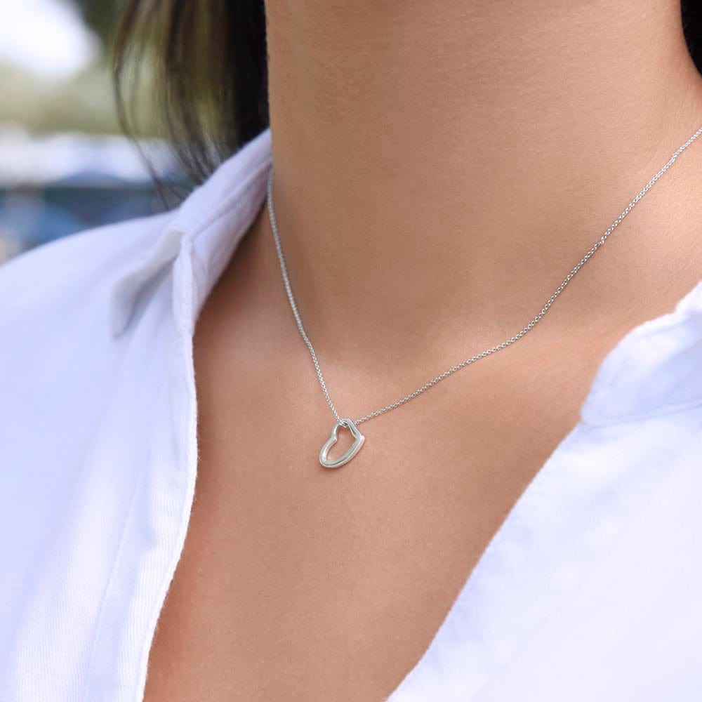 Delicate heart online necklace