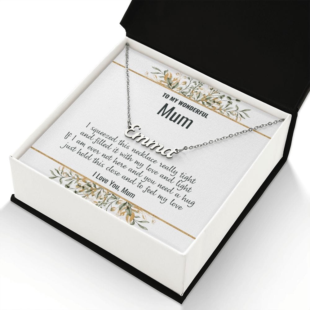 To My Wonderful Mum - Custom Name Necklace For Mum