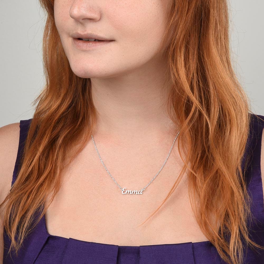 To My Beautiful Wife, You Light Up My World - Custom Name Necklace