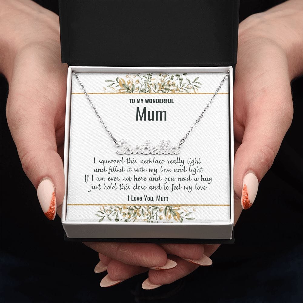 To My Wonderful Mum - Custom Name Necklace For Mum