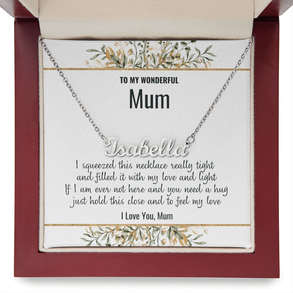 To My Wonderful Mum - Custom Name Necklace For Mum