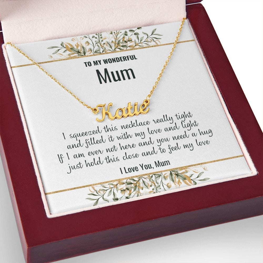 To My Wonderful Mum - Custom Name Necklace For Mum