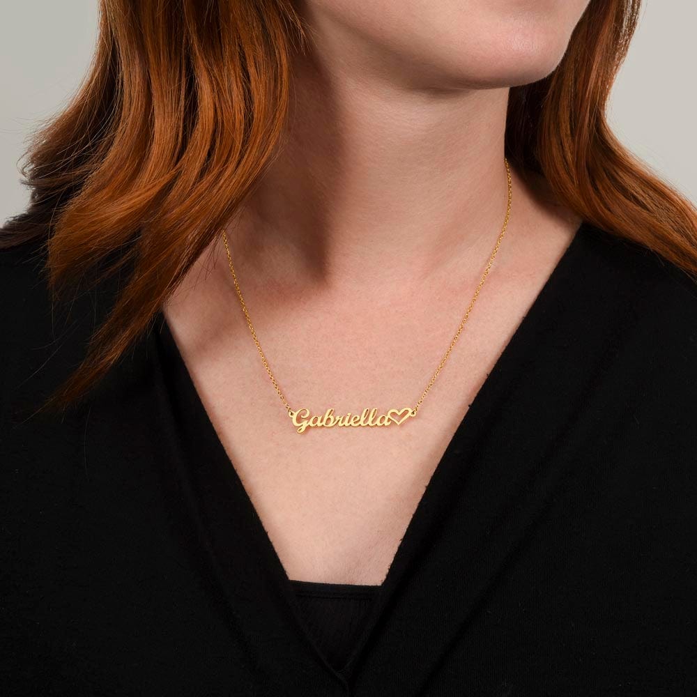 Brilliant Daughter - Personalised Heart Name Necklace