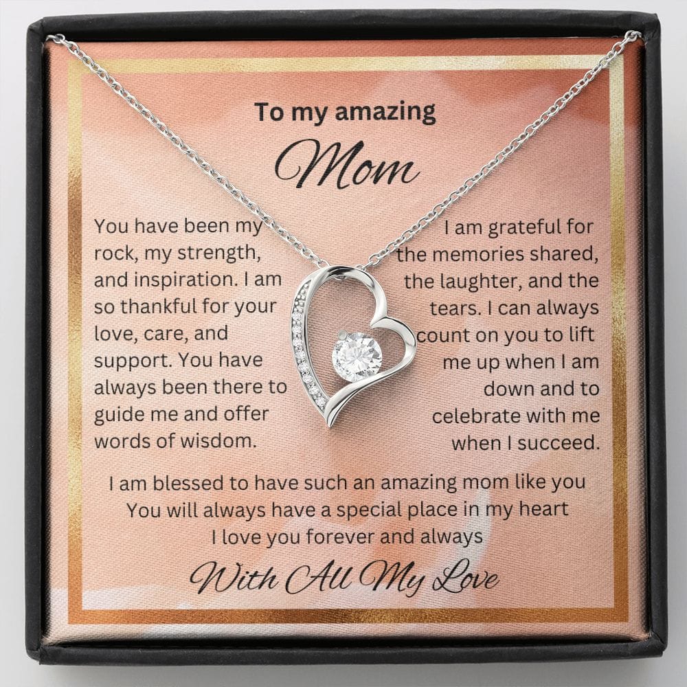 To My Amazing Mom - Forever Love Necklace