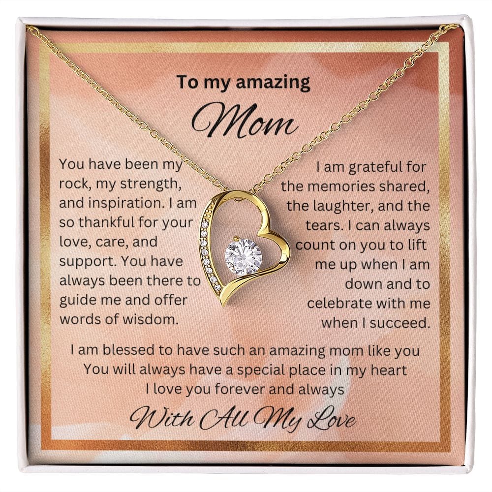 To My Amazing Mom - Forever Love Necklace