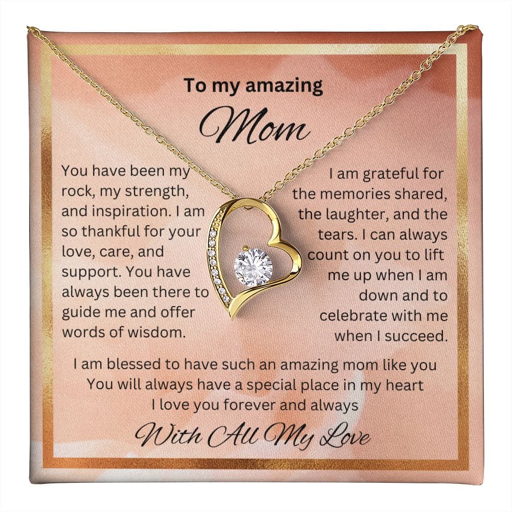 To My Amazing Mom - Forever Love Necklace