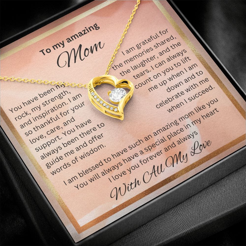 To My Amazing Mom - Forever Love Necklace
