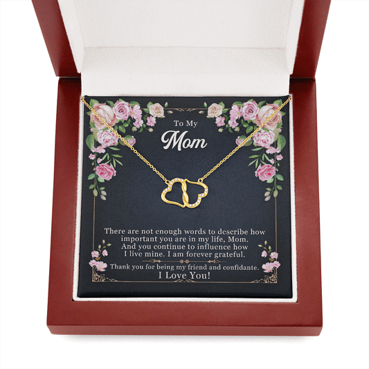 To My Mom - 10K Solid Gold Everlasting Love Necklace